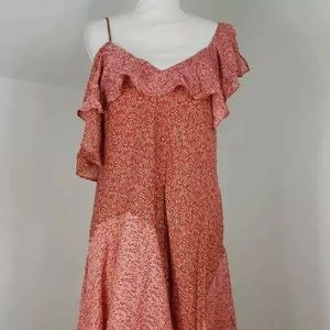 Joie One-Shoulder Silk Midi Dress